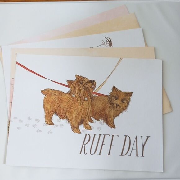 Set of Five Double-sided Frida Clements Farm Animal Pun Prints - Picture 1 of 10